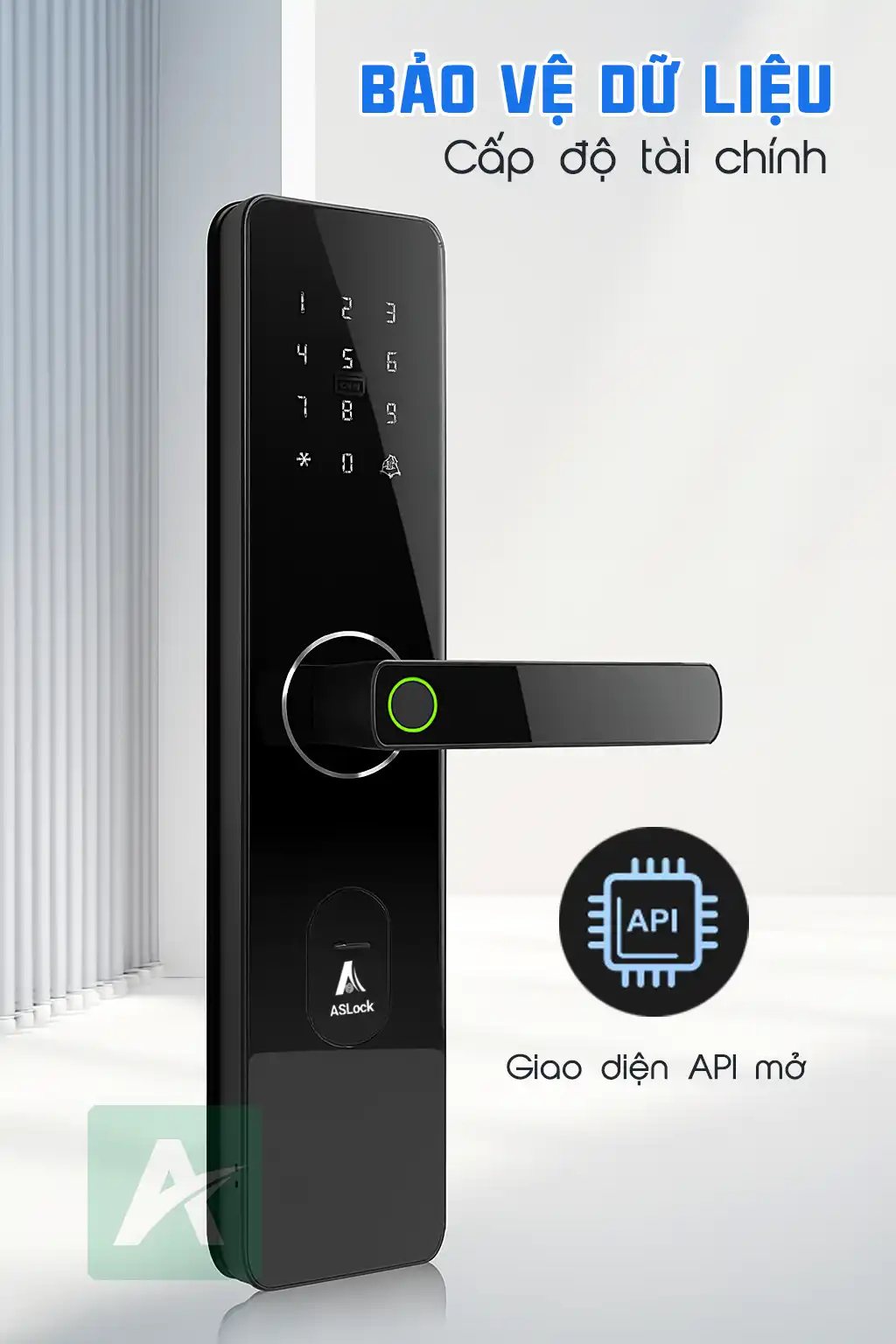 Khóa vân tay cho cửa gỗ ASLock AG021A – Giải pháp an ninh thông minh cho gia đình và căn hộ cho thuê