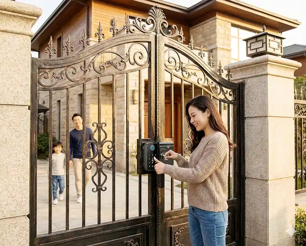 lắp khóa vân tay cho cổng sắt